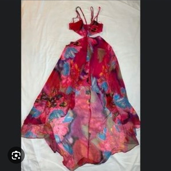 Summer Cutout Fuchsia Maxi Dress - Picture 6 of 8